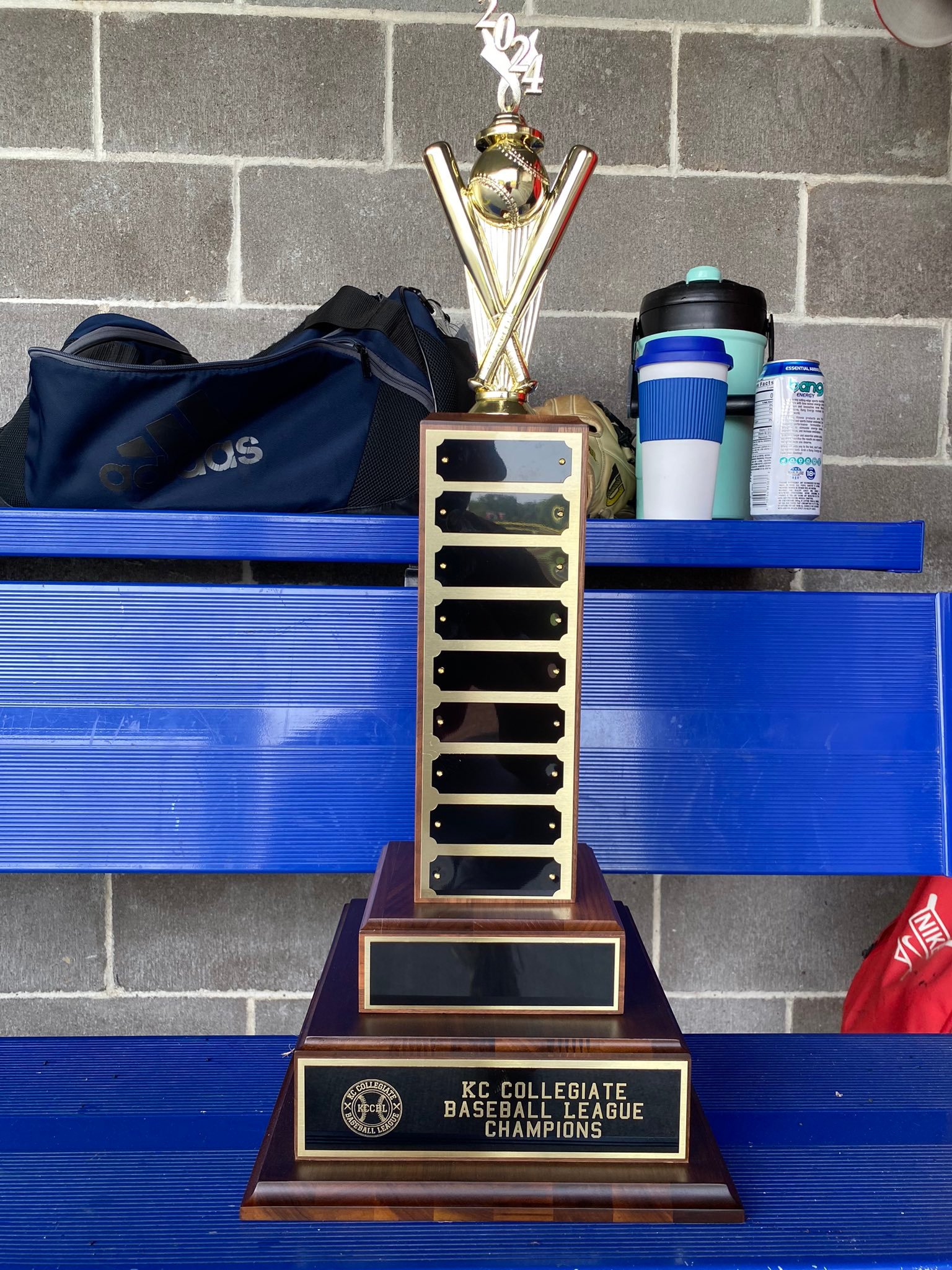 KCCBL Championship trophy waiting for its first owner.